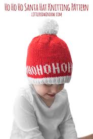 This red and white santa costume comes with a santa hat, and has detailing of a belt, buttons, reindeer dust pouch, and a bell on the hat. Ho Ho Ho Santa Hat Knitting Pattern Little Red Window