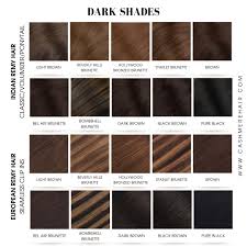 hair extension color chart for side by