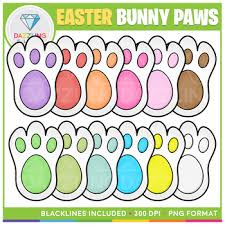 I looked for a template because we wanted them to look real. Easter Bunny Paws Clip Art By Dazzling Clips Teachers Pay Teachers