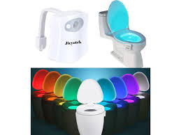 Jieyuteks 2 Pcs Toilet Led Night Light Tl01 Human Bodies Induced Sensor Auto Motion Activated 8 Colors Changing Night Light Toilet Bowl Light Newegg Com