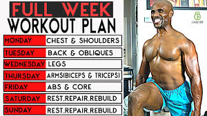week workout plan with dumbbells