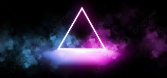 abstract neon triangle pink and blue