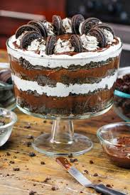 Hershey s easter candy basket ideas a brownie trifle it's made from layers of rich chocolate brownies, blended chocolate chia pudding mousse. Oreo Trifle Layers Of Fluffy Chocolate Cake Whipped Cream Oreos
