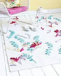 embroidered rugs with this diy pattern