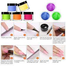 colored acrylic nail powder sets