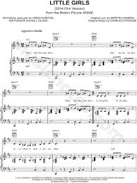 You fill up my senses like a night in the forest, like the mountains in springtime, like a walk in the rain, like a storm in the desert, like a sleepy blue ocean. Little Girls From Annie 2014 Sheet Music In B Minor Transposable Download Print Sku Mn0148093