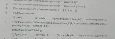 Equation Of The Straight Line Passing