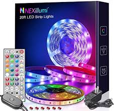 Amazon Com Nexillumi 20 Ft Led Lights For Bedroom With Remote Color Changing Led Strip Lights Home Improvement