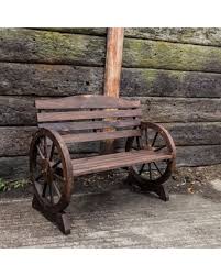 woodside 2 seater wheel bench outdoor
