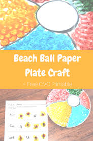 These summer do a dot printables are the perfect indoor activity. Beach Ball Cvc Printable And Paper Plate Craft Simply Kinder
