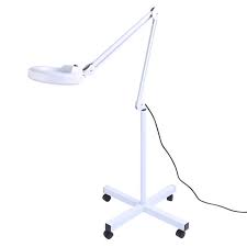Professional Led Magnifying Floor Lamp 5 Diopter Magnifying Glass Led Lamp With Rolling Stand And Adjustable Swivel Arm Daylight Bright Magnifier Glass Lighted Lens Walmart Com Walmart Com