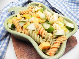 This healthy chicken alfredo pasta recipe is made in just one pan, with all. Recipe Low Fat Cucumber Pepper Pasta Salad All Recipes For Cooking