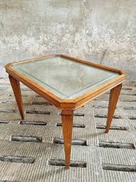 Coffee Table In Wood Mirrored Glass
