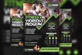 abstract fitness program flyer template