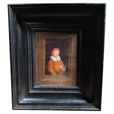 dutch artist portrait oil on wood
