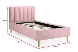 Buy single bed frames & cheap single bed frames from our recomended bed frame suppliers. Shangri La Talia Velvet Bed Frame Pink Single Matt Blatt