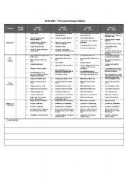 Essay rubrics high school          cover page for research paper in mla format