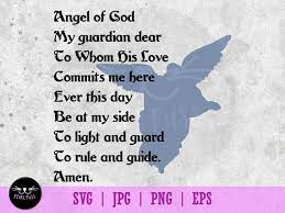 Guardian Angel Prayer Svg