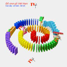 [HCM]Bộ đồ chơi Domino xếp hình bằng gỗ | Trò chơi xếp domino gỗ cho bé | Đồ  chơi gỗ Việt nam