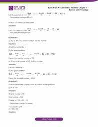 cl 8 concise maths chapter 7 percent