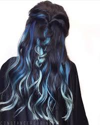 This hairstyle proves blue shade highlights on blonde hair color are beyond cute and adorable. 25 Black And Blue Hair Color Ideas May 2020