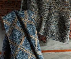 indian handmade rug recycled denim