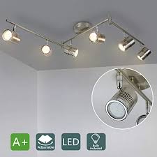 By choosing the right size for your light fixtures, each room will be properly illuminated and will also look intentionally amazing. Dllt 6 Light Track Lighting Fixtures Swing Arm Kitchen Ceiling Spot Light Flush Mount Foldable Track Rail Lighting For Buy Online In Fiji At Fiji Desertcart Com Productid 173841415