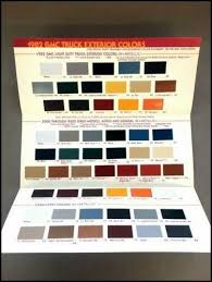 1982 gmc car color paint guide brochure