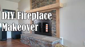 diy stone fireplace makeover ourhouse