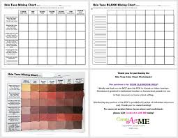 Skin Tone Mixing Chart In 2019 Color Mixing Chart Colors