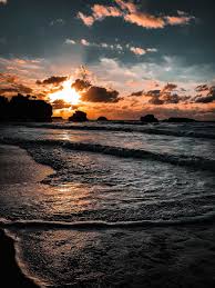 ocean beach at sunset 1080p 2k 4k 5k