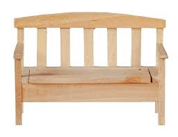 Dolls House Bare Wood Bench With
