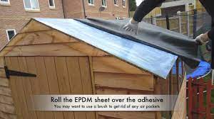 shed roof with an epdm shed roof kit