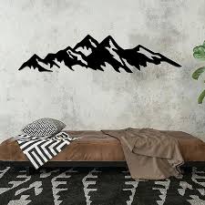 metal silhouette mountain decoration