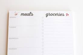 Weekly Magnetic Meal Planner Notepad By Julianne Co Food