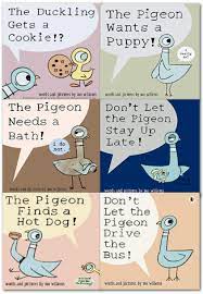 In this board book, readers will see him deliriously emoting at the thought of driving a plane, a train, a car, and more, all in his uproariously. Pigeon Pack 4 Book Set The Pigeon Finds A Hot Dog Don T Let Pigeon The Stay Up Late The Pigeon Wants A Puppy Don T Let The Pigeon Drive The Bus By Mo
