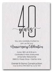 Business Anniversary Invitations Corporate Anniversary Invitations