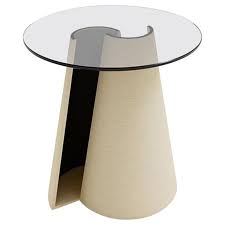 Contemporary Round Side Table In Solid
