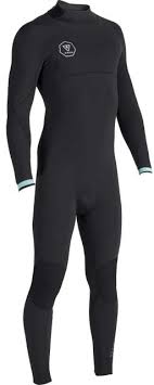 Vissla Mens Seven Seas 4 3mm Back Zip Full Wetsuit Black