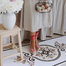 vinyl mosaic rug helena runner size