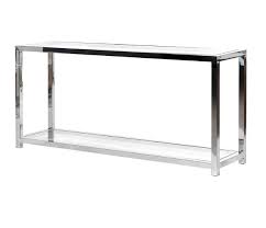 contemporary console table with a glass