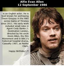 Frankie muniz, anthony anderson, hannah spearritt and others. Alfie Evan Allen 12 September 1986 Is An English Actor He Is Best Known For Portraying Theon Greyjoy In The Hbo Series Game Of Thrones Since 2011 His Early Work Included Small