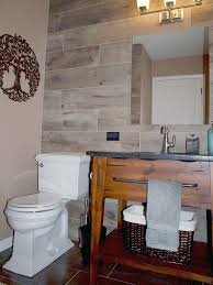 Porcelain Wood Tile Bathroom Accent