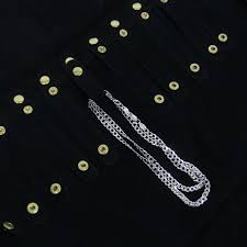black velvet 16 snap chain necklace