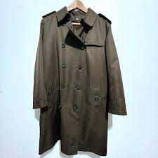 Vtg Chocolate Brown Burberry Trench
