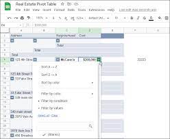refresh pivot tables in google sheets