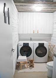 White Rustic Laundry Room Makeover