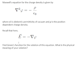 Equation For The Charge Density