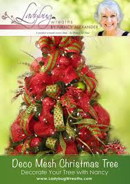 deco mesh christmas tree ladybug