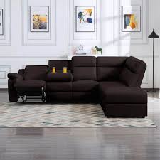 pu leather recliner sectional sofa